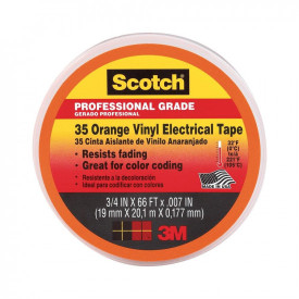 Scotch® Vinyl Color-Coding Electrical Tape 35 ''ORANGE'' OF THE HIGHEST QUALITY DIVERSITECH USA