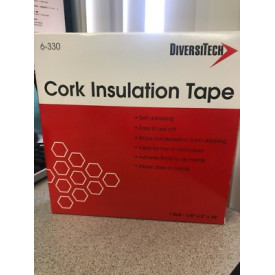CORK TAPE SMOOTH BUTYL BASED 1/8IN X 2IN X 30FT DIVERSITECH USA 