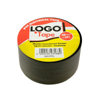 PVC ELECTRICAL TAPE for A/C BLACK with GLUE, 20m, LOGO