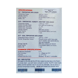 ΚΑΤΑΓΡΑΦΙΚΟ Θερμοκρασίας DATA LOGGER "DLT" SUPCO