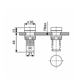 ΒΟΜΒΗΤΗΣ Ø22 24VAC/DC AD60C-22NSD ACRTOOLS