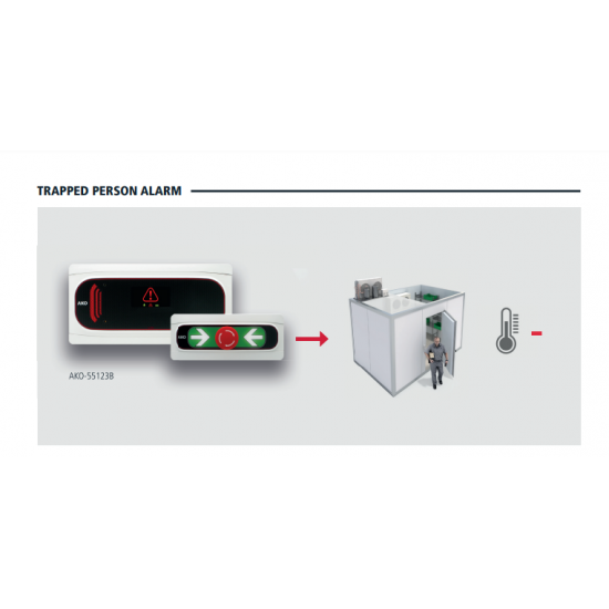 TRAPPED PERSON ALARM FOR 4 COLD ROOM STORES AKOALARM AKO-55424B TRAPPED PERSON ALARM FOR 4 COLD ROOM STORES AKOALARM AKO-55424B