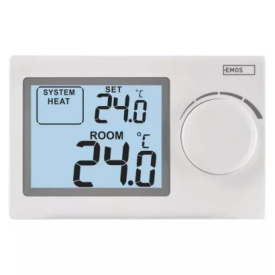 Wall-Mounted Wired Room Thermostat for Heating/Cooling, P5604 | EMOS