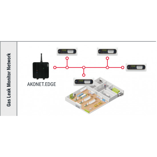 Gas leak detection alarm type NDIR infrared AKO-575400, ( HFC universal) , 4-20mΑ , 24Vdc ,AKO.. Gas leak detection alarm type NDIR infrared AKO-575400, ( HFC universal) , 4-20mΑ , 24Vdc ,AKO..