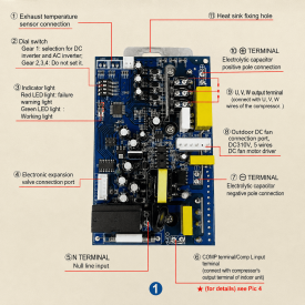 ΠΛΑΚΕΤΑ QD82U+ ΓΙΑ ΚΛΙΜΑΤΙΣΤΙΚΑ Split INVERTER AC/DC ''Universal PCB'' 
