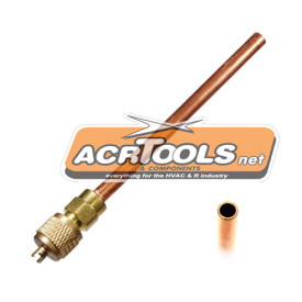 1/4" Brass Charging Valve with Tube (R410a Compatible) ACRTOOLS