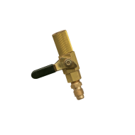 Brass flare Addaptor for R410a & R32 straight with BALL VALVE 1/4FL.Male x 5/16FL.Female 90433 MASTERCOOL USA 