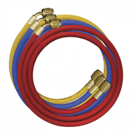 Λάστιχο μετάγγισης 49360-JT κίτρινο 1.5m R410A 1/4" x 1/4" 45° με nylon (1τμχ) MASTERCOOL USA 