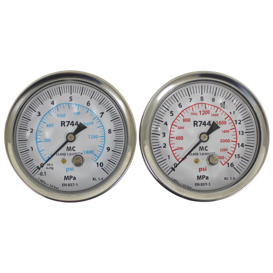 Low-pressure-oil-filled-gauge-70mm-psi-mpa-r744-co2-MASTERCOOL