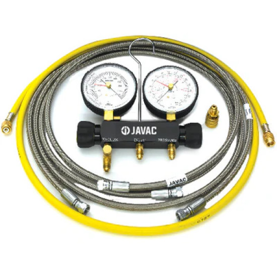 Javac-PVR-Nitrogen-Pressure-Vacuum-Manifold-set-Hoses-Adaptor