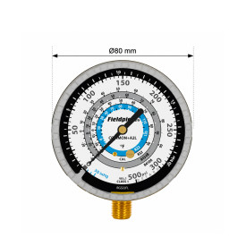 Analog Low Pressure Gauge RGS22CL for R32 / R410A / R454B / R22 for "GS" Manifold Sets FIELDPIECE USA