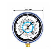 ΜΑΝΟΜΕΤΡΟ ΑΝΑΛΟΓΙΚΟ ΧΑΜΗΛΗΣ RGS34CL για R134a / R404a / R407c / R448a για κάσες "GS" FIELDPIECE USA 