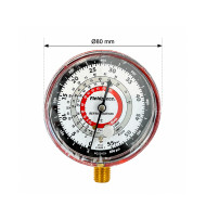 Analog High Pressure Gauge RGS34CH for R134a / R404A / R407C / R448A for "GS" Manifold Gauge Sets FIELDPIECE USA