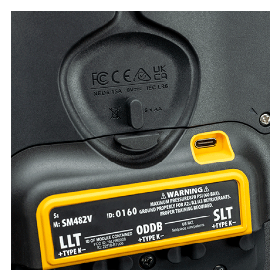 SM482V-NEW-sman-wireless-refrigerant-manifold-4-port-compatible-with-job-link-FIELDPIECE 