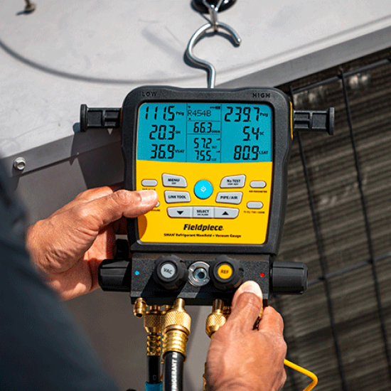 SM482V-NEW-sman-wireless-refrigerant-manifold-4-port-compatible-with-job-link-FIELDPIECE 