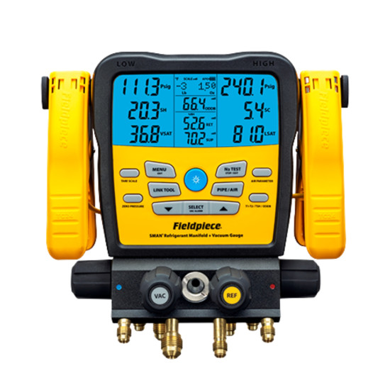 SM482V-NEW-sman-wireless-refrigerant-manifold-4-port-compatible-with-job-link-FIELDPIECE 