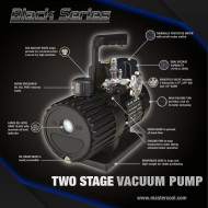 90063-2V-220-BL BLACK SERIES 3 CFM VACUUM PUMP (TWO STAGE) MASTERCOOL USA 