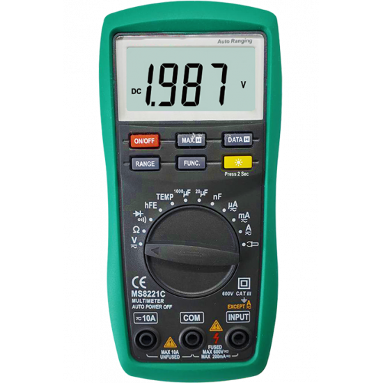 High-precision digital multimeter with autorange in case ACR8221C, ACRTOOLS
