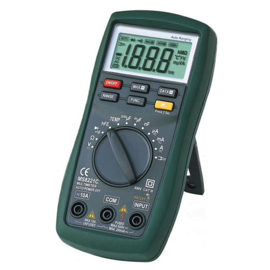 High-precision digital multimeter with autorange in case ACR8221C, ACRTOOLS