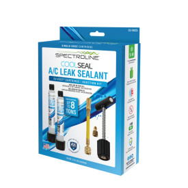 CS-100CS A/C leak sealer Kit With 0.5 oz Cartridge & Check Valve & Purge Fitting Adapter SPECTROLINE