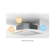 AIR CONDITION 9700BTU, "CASSETTE", R32 COMPACT,HISENSE