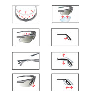 ANTI MIST PROTECTIVE GLASSES G33,BLUE TRANSPARENT   "ACRTOOLS"