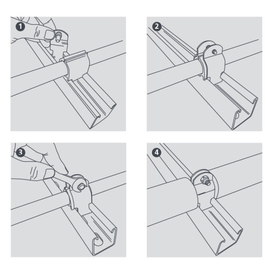 PIPE FASTENING SYSTEM INSULCLAMP 1/2" BBJ