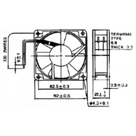 QUALITIVE FAN, HIGH SPEED, 220v, 09x09cm, SLEEVE BEARING, ACRTOOLS