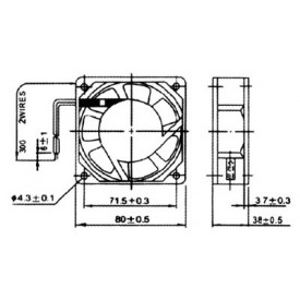 QUALITIVE FAN, HIGH SPEED, 220v, 08x08cm, SLEEVE BEARING, ACRTOOLS