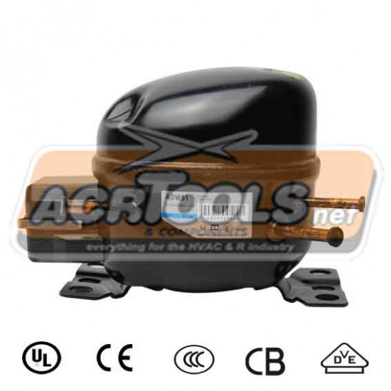 Domestic Compressor ADW51, 1/8ΗΡ, R134a, LOW, ACRTOOLS Domestic Compressor ADW51, 1/8ΗΡ, R134a, LOW, ACRTOOLS