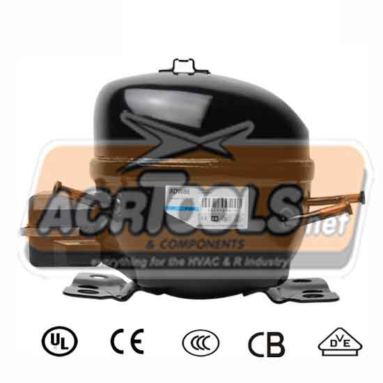 Domestic Compressor ADW86, 1/4ΗΡ, R134a, LOW, ACRTOOLS Domestic Compressor ADW86, 1/4ΗΡ, R134a, LOW, ACRTOOLS