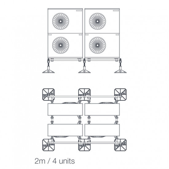 Support  system 4 units, 2m, "Standard"
