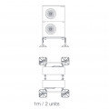 Support  system 2 units, 2 level 1m, "Standard"