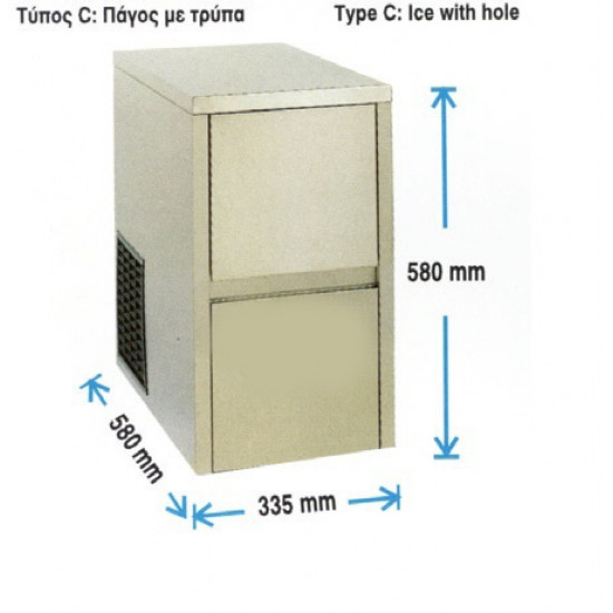 ICEMAKER ACR180, 18Kg / 24h, , ACRTOOLS, R134
