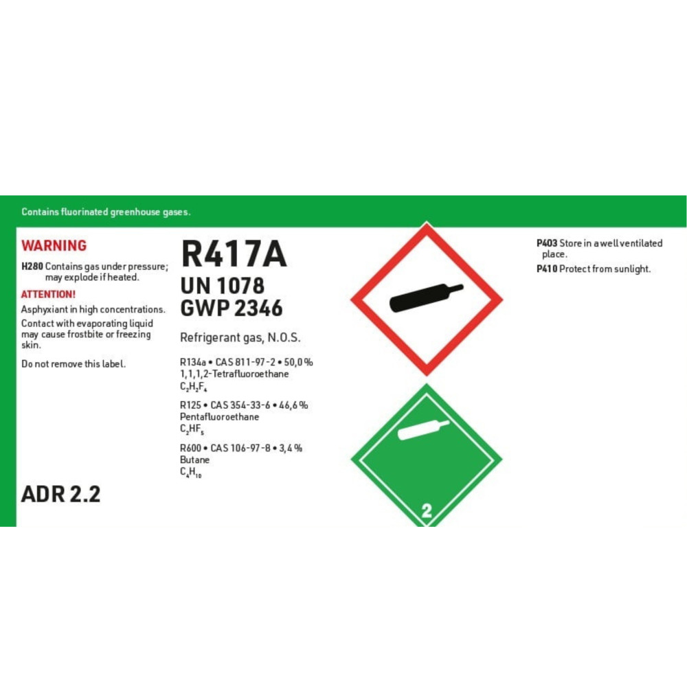 Refrigerants : Refrigerant R417A (kg) ACRTOOLS