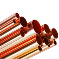 Copper tube straight 1 1/8", 4m, with plugs