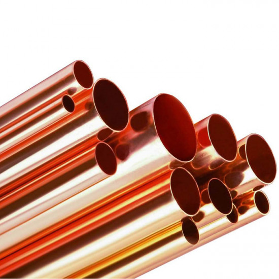 Copper tube straight 1 1/8", 4m, with plugs Copper tube straight 1 1/8", 4m, with plugs