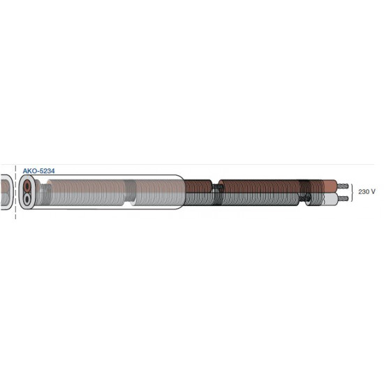 HEATING ELEMENT DRAINAGE 5234, with m / 30w / 230v "AKO" HEATING ELEMENT DRAINAGE 5234, with m / 30w / 230v "AKO"