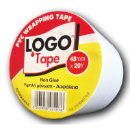 PVC ELECTRICAL TAPE for A/C WHITE without GLUE, 18m, LOGO