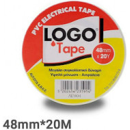 PVC ELECTRICAL TAPE for A/C WHITE with GLUE, 20m, LOGO