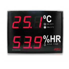 Temperature-Humidity meter of large dimencions ,D17023,-9/+60ºC,230V,AKO ...