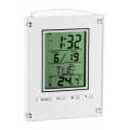Digital alarm clock with pen pot, white   
