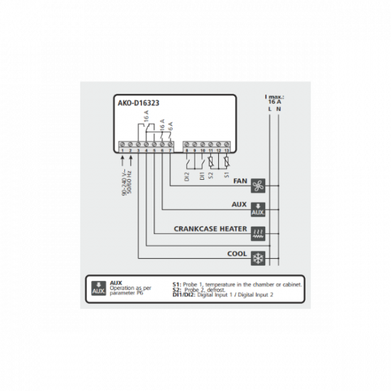 Temperature controller of large dimencions with 3 relay,D16323,-50/+150ºC,230V,timer defrost,decimal point,AKO ... . Temperature controller of large dimencions with 3 relay,D16323,-50/+150ºC,230V,timer defrost,decimal point,AKO ... .
