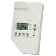 ERT100-LCD-IR - Wall mount 230VAC Thermostat, Heat-Pump configuration, 12-hour timer and an option for a Remote Control Unit