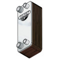 Heat Exchanger ZC250*50P, suitable also with R410a, 22.4mm OD-1"NPT, 11ΚW,  "ZILMET"