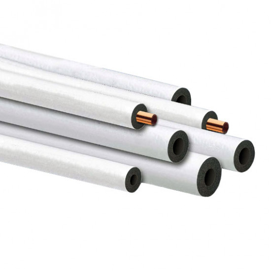 Insulation white with protection UV, thickness 9mm and 15mm diameter copper pipe 5/8 "