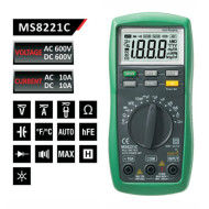 High-precision digital multimeter with autorange in case ACR8221C, ACRTOOLS