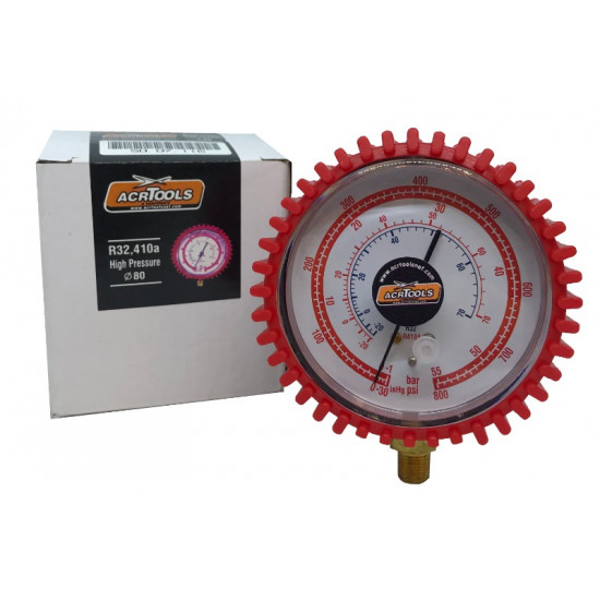 GAUGE HIGH Φ80, 800psi, R410, R32 ACRTOOLS GAUGE HIGH Φ80, 800psi, R410, R32 ACRTOOLS